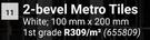 2-Bevel Metro Tiles 655809-Per M²