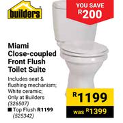 Builders Miami Close-Coupled Front Flush Toilet Suite 326507