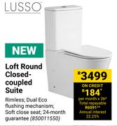Lusso Loft Round Closed-Coupled Suite 850011550