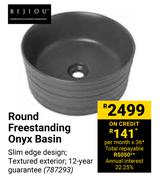 Bijiou Round Freestanding Onyx Basin 787293