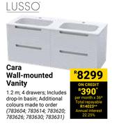 Lusso Cara Wall-Mounted Vanity-1.2m