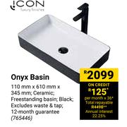 ICON Onyx Basin 765446-110mm X 610mm X 345mm