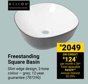 Bijiou Freestanding Square Basin 787290