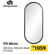 Designhouse Pill Mirror Black 771473-400mm X 900mm