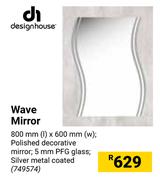 Designhouse Wave Mirror 749574-800mm(L) X 600mm(W)
