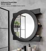 Hollywood Round Slide Mirror Cabinet 769869, 769870