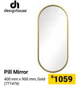 Designhouse Pill Mirror Gold  771474-400mm X 900mm