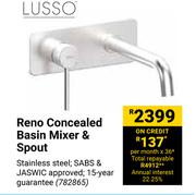 Lusso Reno Concealed Basin Mixer & Spout 782865