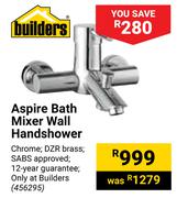 Builders Aspire Bath Mixer Wall Handshower 456295