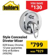 Builders Style Concealed Diverter Mixer 456296