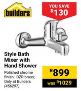 Builders Style Bath Mixer With Hand Shower 456297