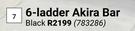 6-Ladder Akira Bar Black 783286