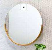 Gold Trim Round Mirror 850003623-600mm X 600mm