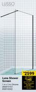 Lusso Luna Shower Screen Chrome 850010167, 850010202-1m x 2m