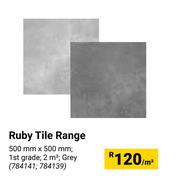Ruby Tile Range-500mm x 500mm Per Sqm