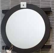 Lusso Hollywood Round Sliding Mirror Cabinet (Black) 769869