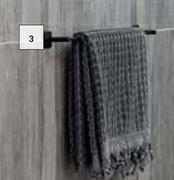 Bathroom Basics 600mm Single Towel Rail (Black) 749411
