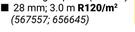 28mm, 3.0m  567557, 656645-Per Sqm