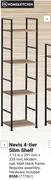 Home & Kitchen Nevis 4 Tier Slim Shelf-1.12m x 291mm x 235mm