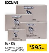 Boxman Box Kit-870mm x 150mm x 600mm Each