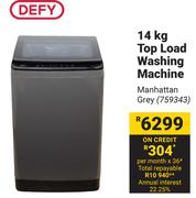 Defy 14Kg Top Load Washing Machine Manhattan Grey