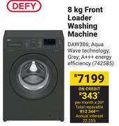 Defy 8Kg Front Loader Washing Machine DAW386