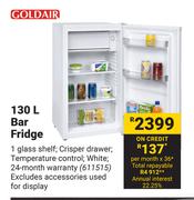 Goldair 130L Bar Fridge