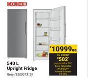 Goldair 540L Upright Fridge Grey