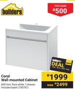 Builders Coral Wall Mounted Cabinet