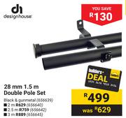 Design House 28mm 2.5m Double Pole Set