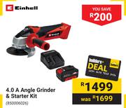 Einhell 4.0 A Angle Grinder & Starter Kit 850006026