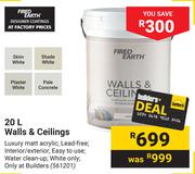 Fired Earth Walls & Ceilings 561201-20Ltr