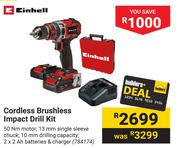 Einhell Cordless Brushless Impact Drill Kit 784174