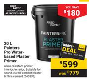 Fired Earth Painters Pro Water-Based Plaster Primer 663896-20Ltr