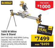 DeWalt 1650W Mitre Saw & Stand 651313