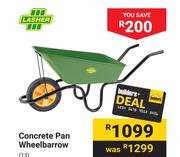 Lasher Concrete Pan Wheelbarrow