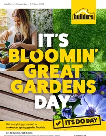 Builders : It's Bloomin Great Gardens Day (10 September - 07 October 2024)