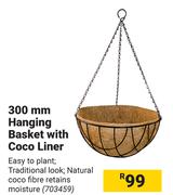300mm Hanging Basket With Coco Liner