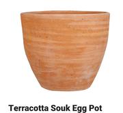 Terracotta Souk Egg Pot-200mm x 240mm