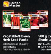 Garden Master Vegetable/Flower/Herb Seed Packs-Each
