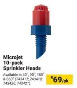 Microjet 10 Pack Sprinkler Heads-Per pack