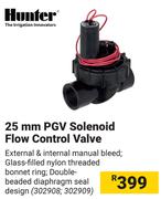 Hunter 25mm PGV Solenoid Flow Control valve