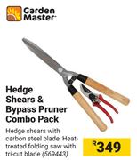 Garden Master Hedge Shears & Bypass Pruner Combo Pack