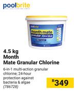 Pool Brite 4.5Kg Month Mate Granular Chlorine