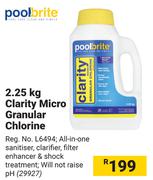 Pool Brite 2.25Kg Clarity Micro Granular Chlorine