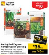 Garden Master Potting Soil/Organic Compost/Lawn Dressing-Each