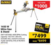 DeWalt 1650W Mitre Saw & Stand 651313