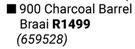 Megamaster Crossover 900 Charcoal Barrel Braai