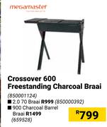 Megamaster Crossover 2.0 70 Freestanding Charcoal Braai