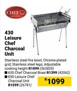 Chef 630 Leisure Charcoal Unit Braai